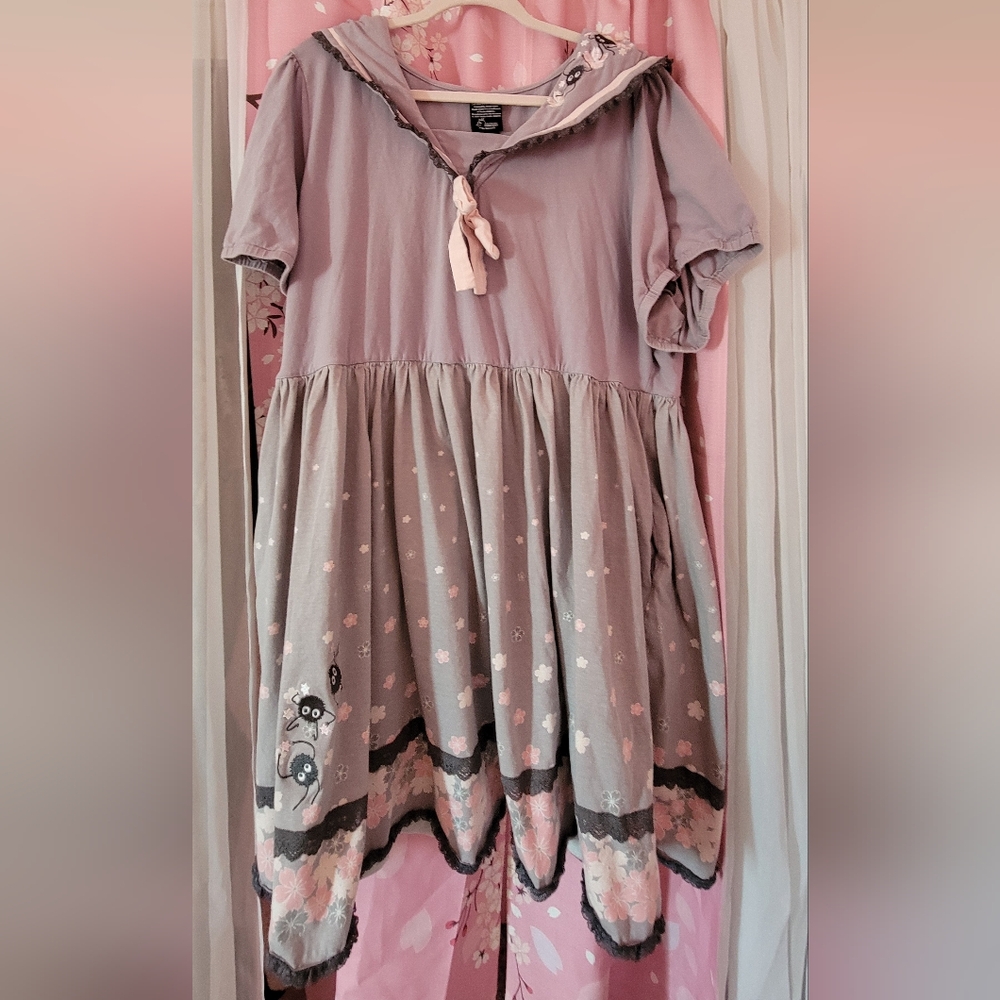 [HOT TOPIC] Studio Ghibli Spirited Away Cherry Blossoms Sailor Dress